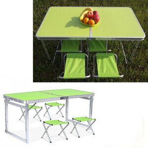 Стіл розкладний + 4 стільці Folding table (N0.4) Зелений