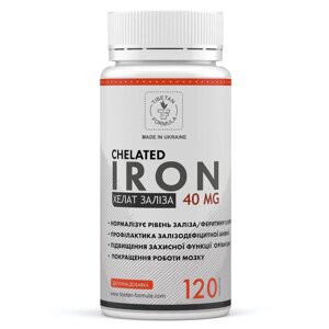 Хелат заліза CHELATED IRON 40 мг 120 таблеток Тібетська формула