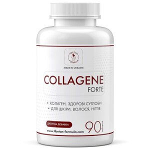 Колаген Collagen forte рухливі суглоби здорова шкіра, волосся, нігті 90 таблеток Тибетська формула