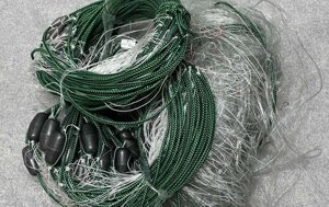 Рамова рибальська мережа Ø 60мм; h 1.6м; довжина 50м; 0.19 волосінь, промислова рибалка, TITAN