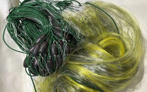 Поріжна рибальська мережа Ø 60мм; h 1.8м; 0.18 волосінь; 50м; TITAN, тристінка промисловий лов в Києві від компанії Интернет магазин "Рыбсеть"
