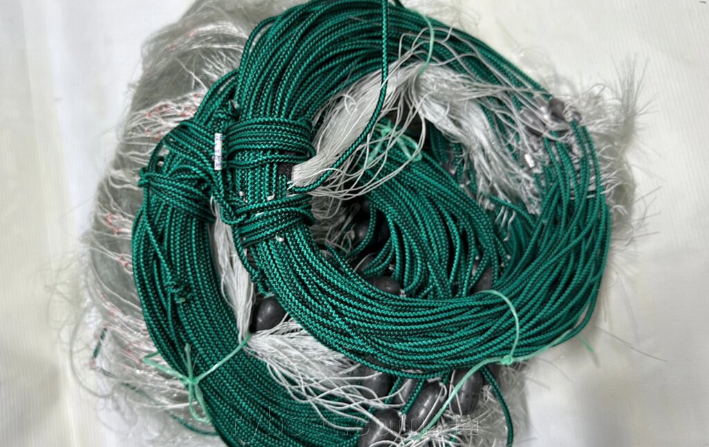 Рамова рибальська мережа Ø 45мм; h 1.4м; довжина 50м; 0.15 волосінь, промислова рибалка, TITAN від компанії Інтернет магазин "Рибсєть" - фото 1