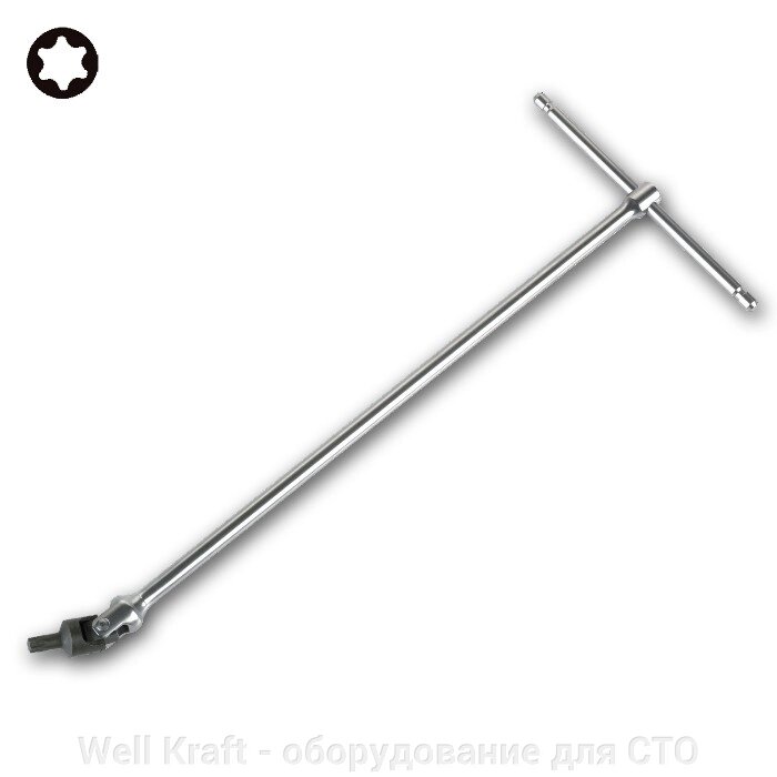 Ключ карданний Torx з Т-подібною рукояткою Fasano FG 619 / TX (TX20) від компанії Well Kraft - обладнання для СТО - фото 1