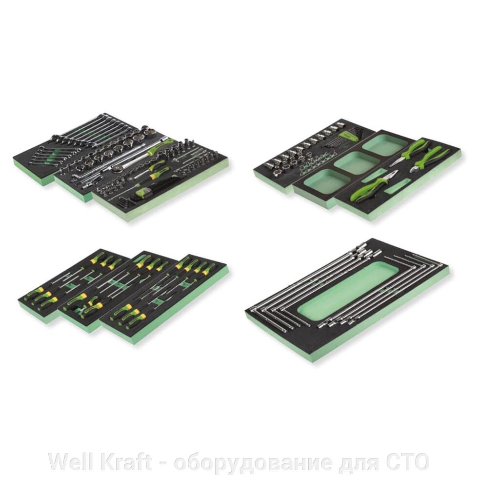Комбинированный набор инструментов в ложементах для автосервиса 178шт Fasano FG 100/AS178 від компанії Well Kraft - обладнання для СТО - фото 1