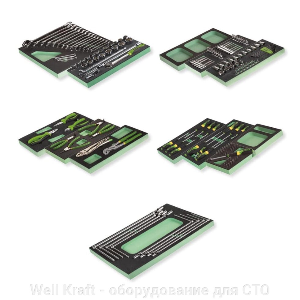 Комбинированный набор инструментов в ложементах для автосервиса 184шт Fasano FG 100/AS184 від компанії Well Kraft - обладнання для СТО - фото 1