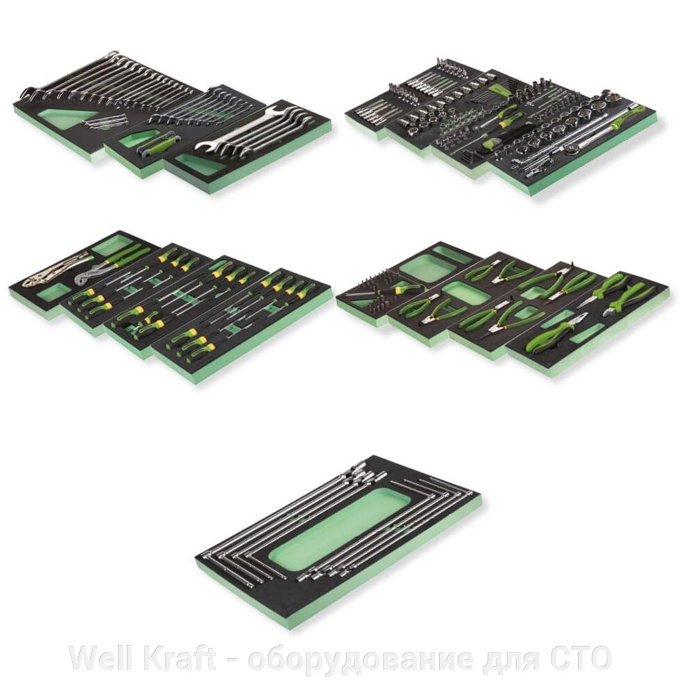 Комбинированный набор инструментов в ложементах для автосервиса 281шт Fasano FG 100/AS281 від компанії Well Kraft - обладнання для СТО - фото 1