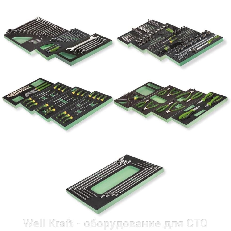 Комбинированный набор инструментов в ложементах для автосервиса 314шт Fasano FG 100/AS314 від компанії Well Kraft - обладнання для СТО - фото 1