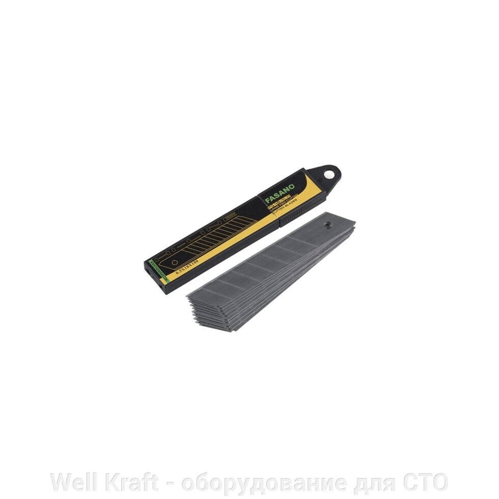 Комплект лез для ножа 0.5x18x100м 10шт Fasano FG 48 / KL10 від компанії Well Kraft - обладнання для СТО - фото 1