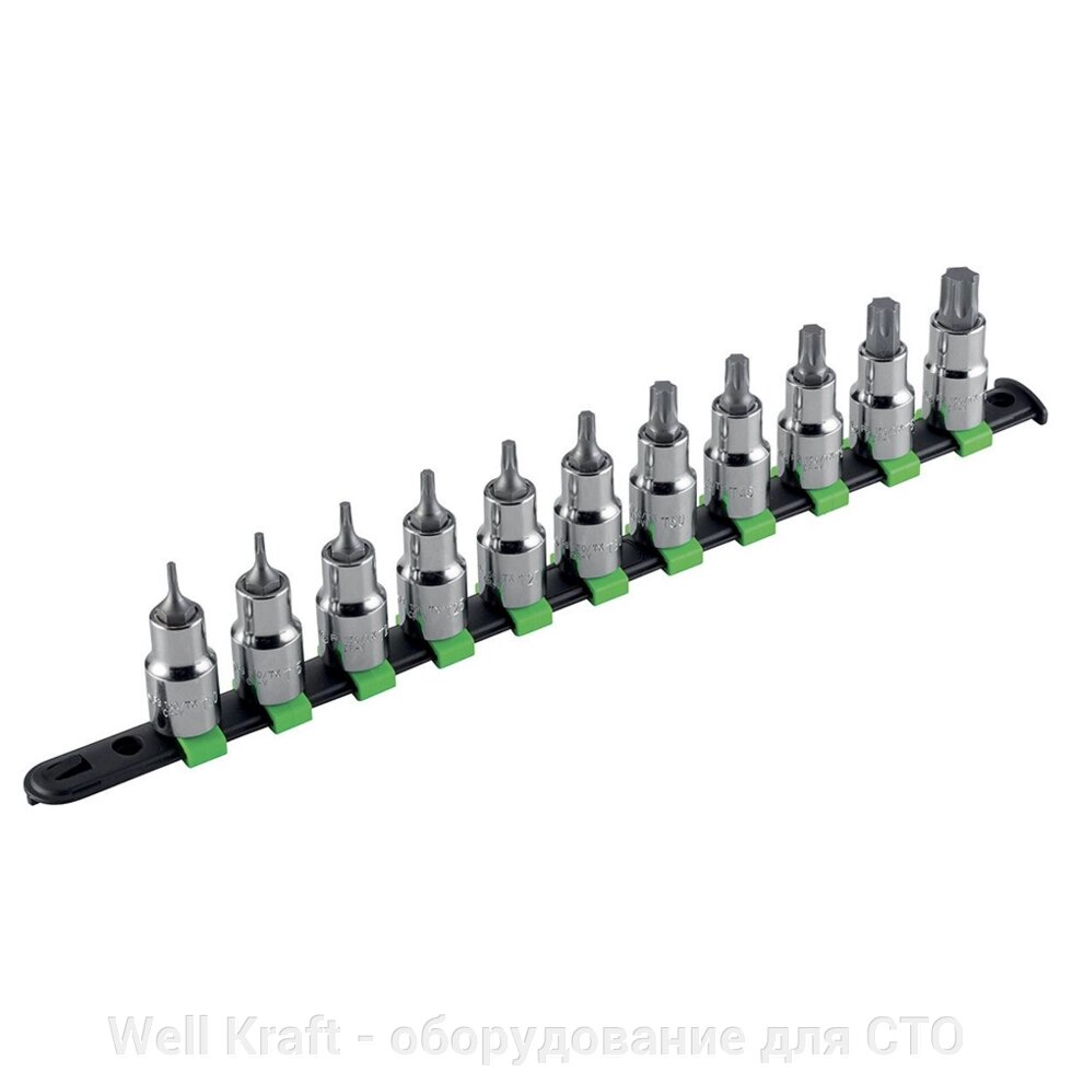 Набір головок з бітами Torx 1/2" квадрат 11шт Fasano FG 150TX/S11 від компанії Well Kraft - обладнання для СТО - фото 1