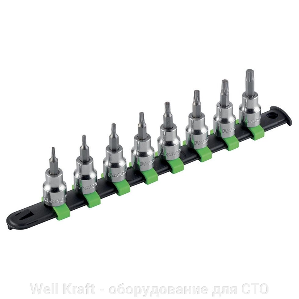 Набір головок з бітами Torx 3/8 "cдрат Fasano FG 149TX / S8 від компанії Well Kraft - обладнання для СТО - фото 1