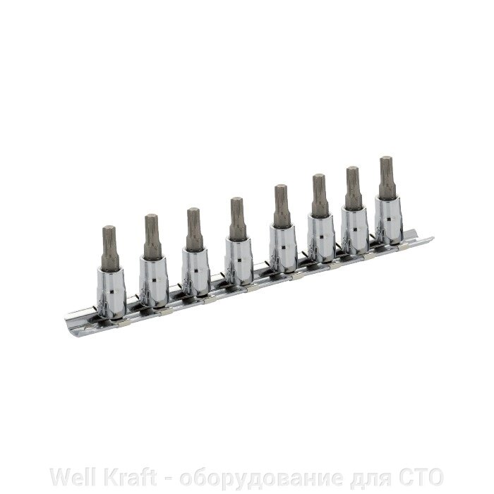 Набір головок з битами Torx TX9-40 1/4 "квадрат 8шт Fasano FG 147TX / S8 від компанії Well Kraft - обладнання для СТО - фото 1