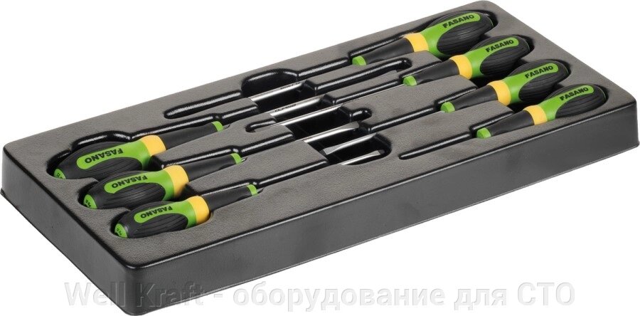 Набір плоских викруток 6 шт Fasano FG 102 / 45G від компанії Well Kraft - обладнання для СТО - фото 1