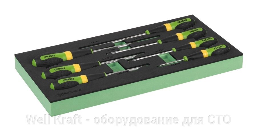 Набір викруток плоских 7 шт Fasano FG 100 / 45G від компанії Well Kraft - обладнання для СТО - фото 1