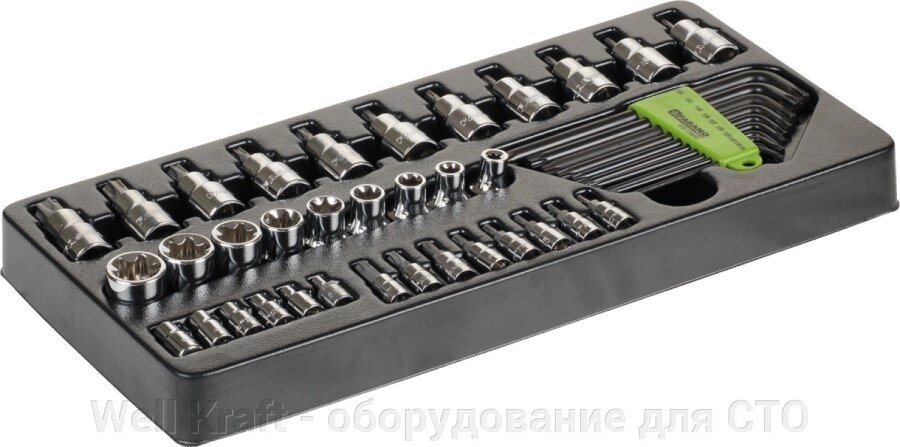 Набір зіркоподібних біт і ключів Torx 1/2 "і 1/4" 44шт Fasano FG 102 / 21TX від компанії Well Kraft - обладнання для СТО - фото 1