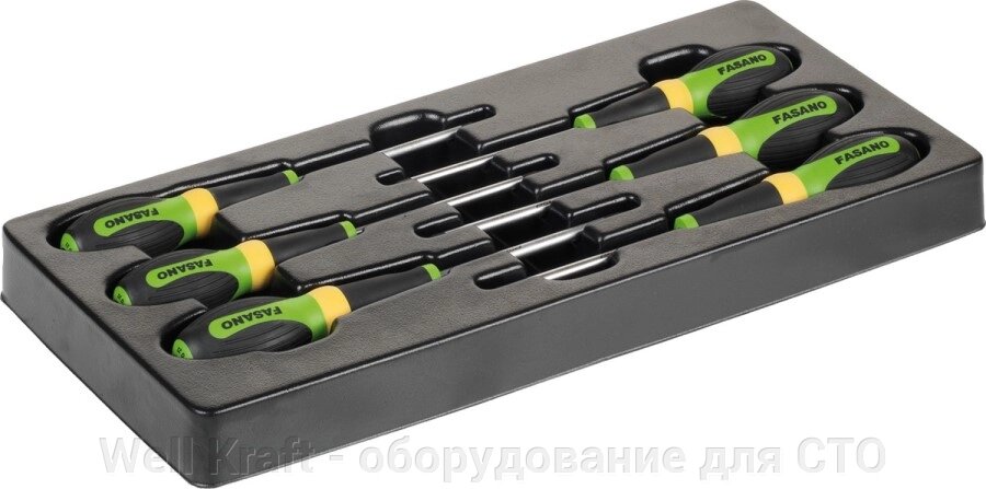 Набір зіркоподібних викруток 6 шт з отвором всередині Fasano FG 102 / 45L від компанії Well Kraft - обладнання для СТО - фото 1