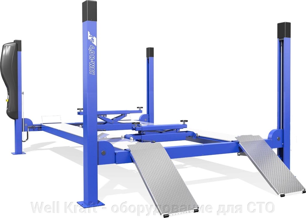 Підйомник чотиристійковий 4т AMI 4.0 N-WAY під розвал сходження (Чехія) (4800/505 mm SP 4-75) від компанії Well Kraft - обладнання для СТО - фото 1