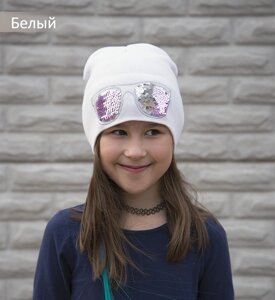 Демісезонна шапка для дівчинки Окуляри