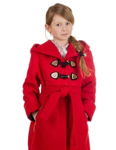 Кашемірове пальто демісезонне для дівчинки Букле з поясом
