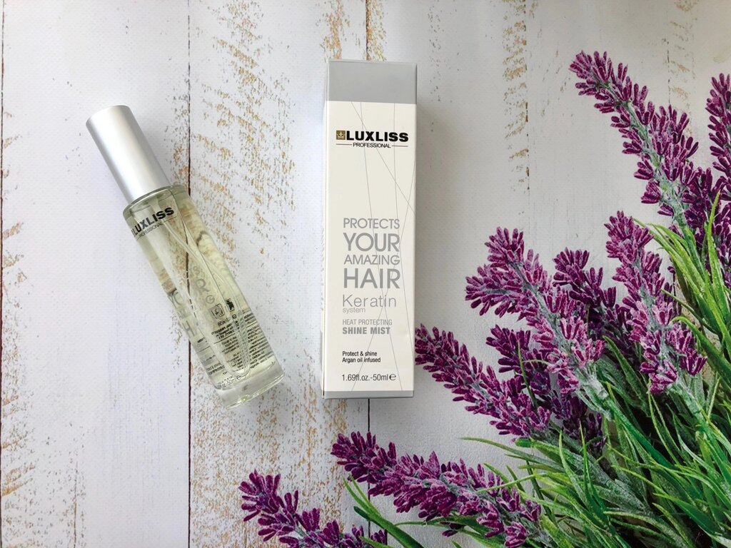 Кератиновий спрей блиск для волосся Luxliss Keratin Heat Protecting Shine Mist 50 мл від компанії Juliashop. com. ua - фото 1