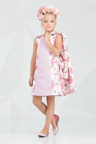 Комплект одягу для дівчинки 62-7001-2 з трояндочками Zironka