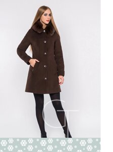 Зимове пальто жіноче X-Woyz LS-8593 кашемірове