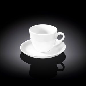 Чашка кавова з блюдцем порцеляна Wilmax (Вілмакс) 110 мл (WL-993174)