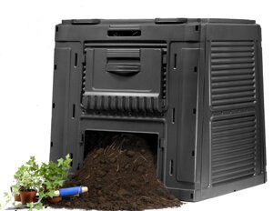 Компостер садовий пластиковий Keter (Кетер) E-Composter 470 л без основи (дна) (17186236) Чорний