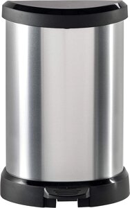 Контейнер для сміття з педаллю Curver (Курвер) Deco bin 20 л (02120) Сріблястий