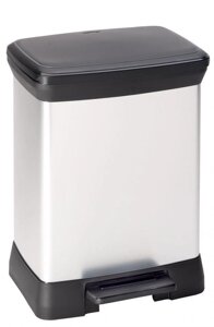 Контейнер для сміття з педаллю Curver (Курвер) Deco bin 30 л (02164) Сріблястий