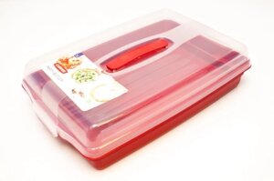Контейнер для харчових продуктів пластиковий з кришкою Curver (Курвер) (00415) Червоний