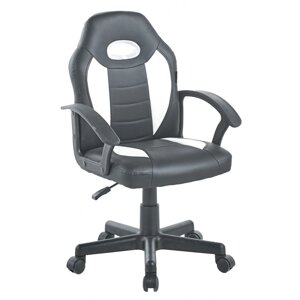 Крісло комп'ютерне геймерське Bonro (Бонро) B-043 чорно-біле (42400421)