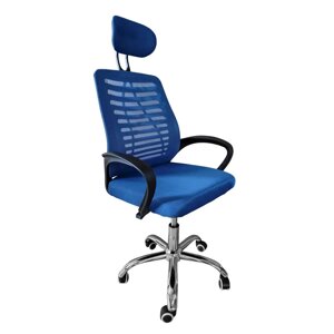 Крісло офісне на колесах Bonro (Бонро) B-6200 синє (42400131)