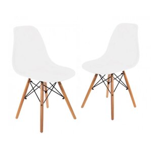 Крісло (стілець) для кухні обіднє Bonro (Бонро) В-173 FULL KD біле (2 шт.) (47000071)