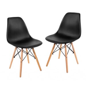 Крісло (стілець) для кухні обіднє Bonro (Бонро) В-173 FULL KD чорне (2 шт.) (42310001)