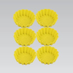 Набір силіконових форм для випікання кексів Maestro (Маєстро) 6 шт (MR-1076) Жовтий