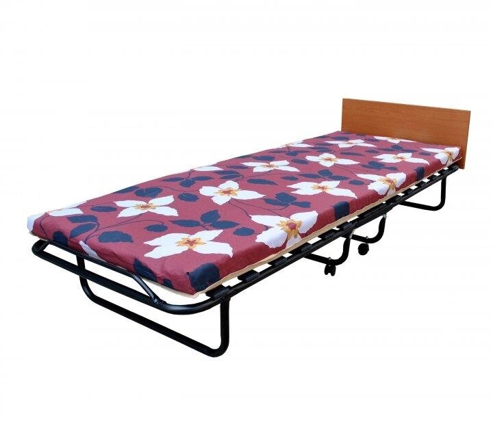 Розкладачка (розкладне ліжко) на ламелях з підголівником Італія, матрац 7 см (32527) - характеристики