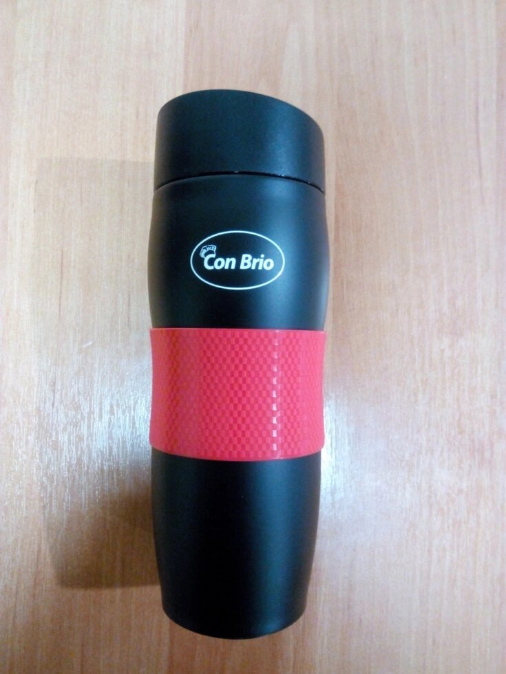 Термокружка з нержавіючої сталі Con Brio (Кон Бріо) 380 мл (CB-366) Чорно-червоний - особливості