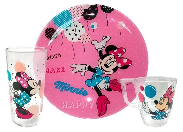 Набір посуду для дітей Luminarc (Люмінарк) Disney Party Minnie 3 предмети (L4877) - порівняння