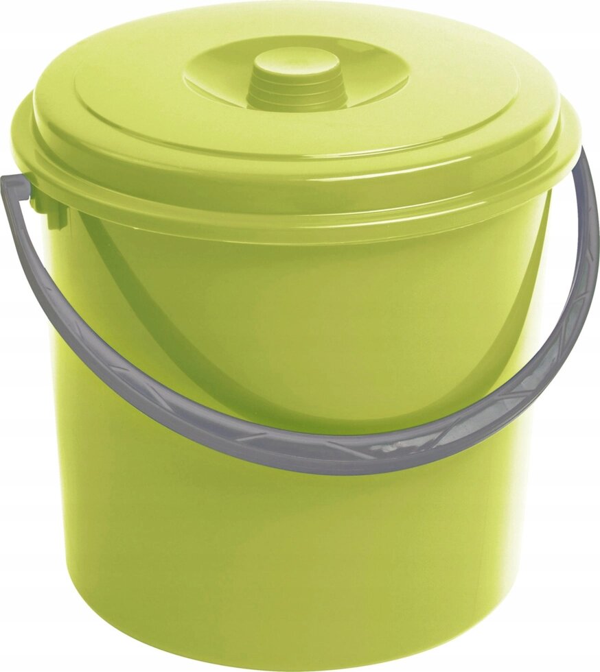 Відро господарське пластикове з кришкою Curver (Курвер) 10 л (03206) Зелений - наявність