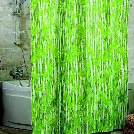 Шторка для ванної та душу тканинна Miranda (Міранда) Bamboos зелений 180x200 см - особливості