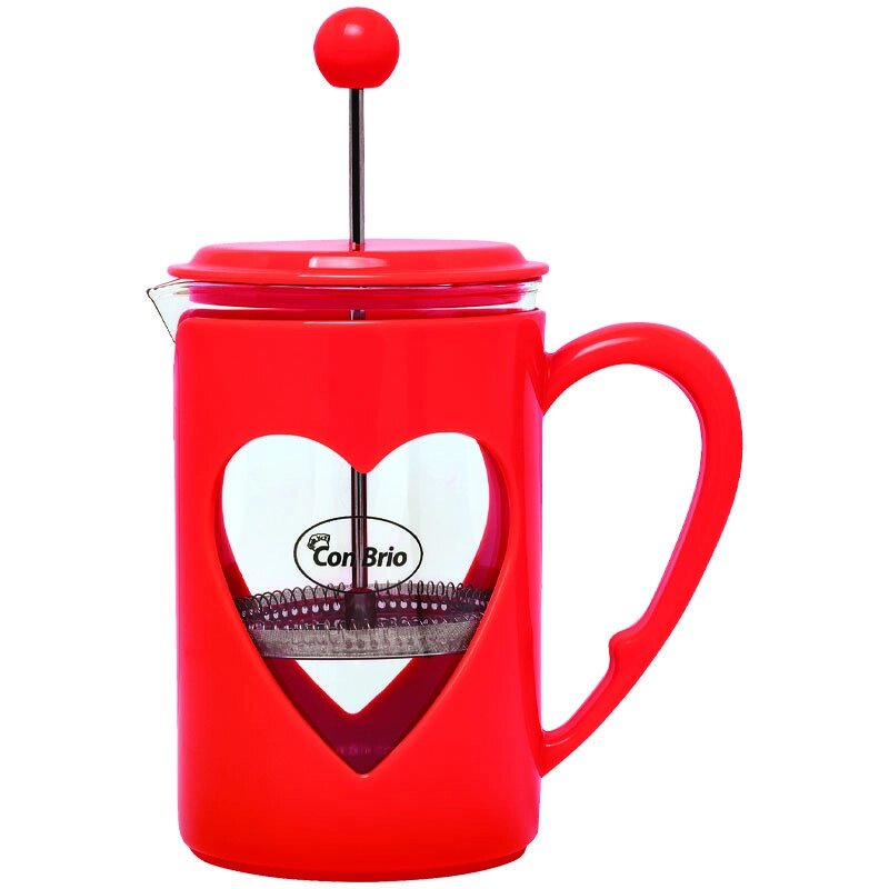 Френч-прес (Заварник) для чаю та кави Con Brio (Кон Бріо) 600 мл (CB-5660) Червоний - акції