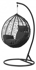 Підвісне крісло-гойдалка кокон Bonro (Бонро) 329S (чорно-сіре) (46000009)
