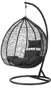 Підвісне крісло-гойдалка кокон Bonro (Бонро) 329XL (чорно-сіре) (46000013)