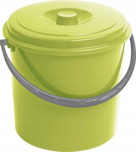 Відро господарське пластикове з кришкою Curver (Курвер) 10 л (03206) Зелений