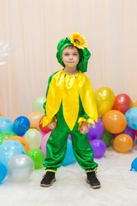 Карнавальний костюм соняшника для хлопчика