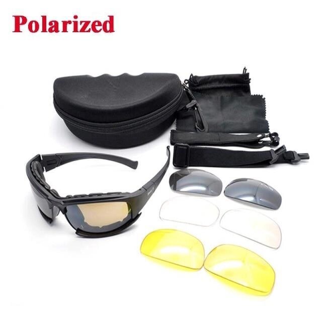 Багатофункціональні Тактичні окуляри з поляризованими лінзами C2 4 шт. лінз/комплект від компанії Універсальний Інтернет-магазин POPULAR - фото 1