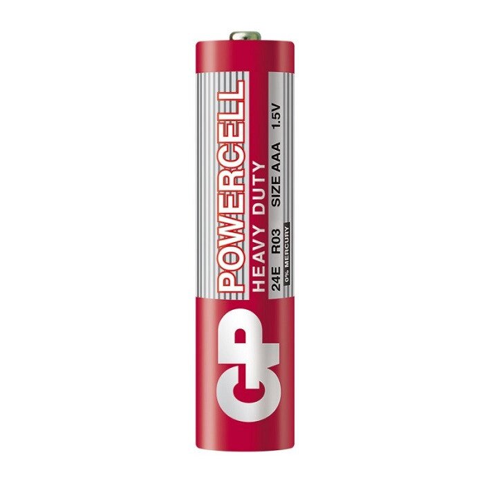 Батарейка сольова AAA GP Powercell R03, 1 шт (Червоний) від компанії Універсальний Інтернет-магазин POPULAR - фото 1