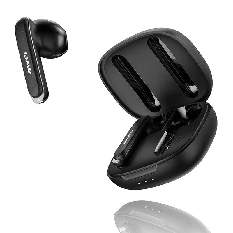 Бездротові Bluetooth навушники Awei T66 з сенсорним керуванням та шумозаглушенням мікрофону (Чорний) від компанії Універсальний Інтернет-магазин POPULAR - фото 1