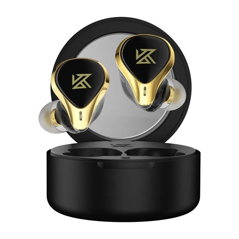 Бездротові Bluetooth навушники KZ SA08 Pro з арматурними випромінювачами та підтримкою AptX (Чорний) від компанії Універсальний Інтернет-магазин POPULAR - фото 1