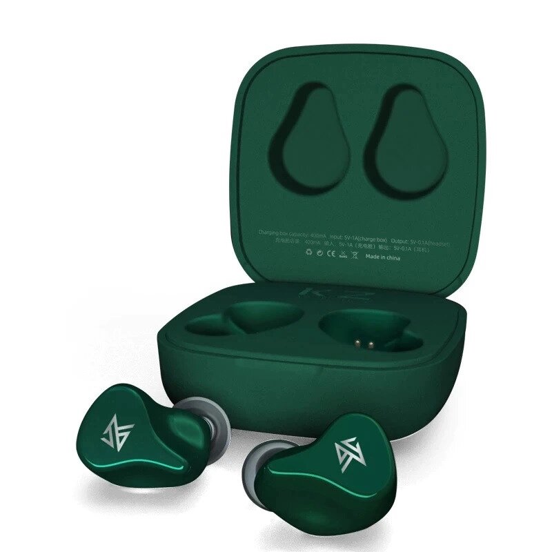 Бездротові Bluetooth навушники KZ Z1 з кейсом для зарядки (Зелений) від компанії Універсальний Інтернет-магазин POPULAR - фото 1